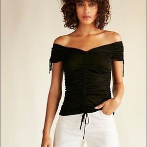 Express off the shoulder ruched top